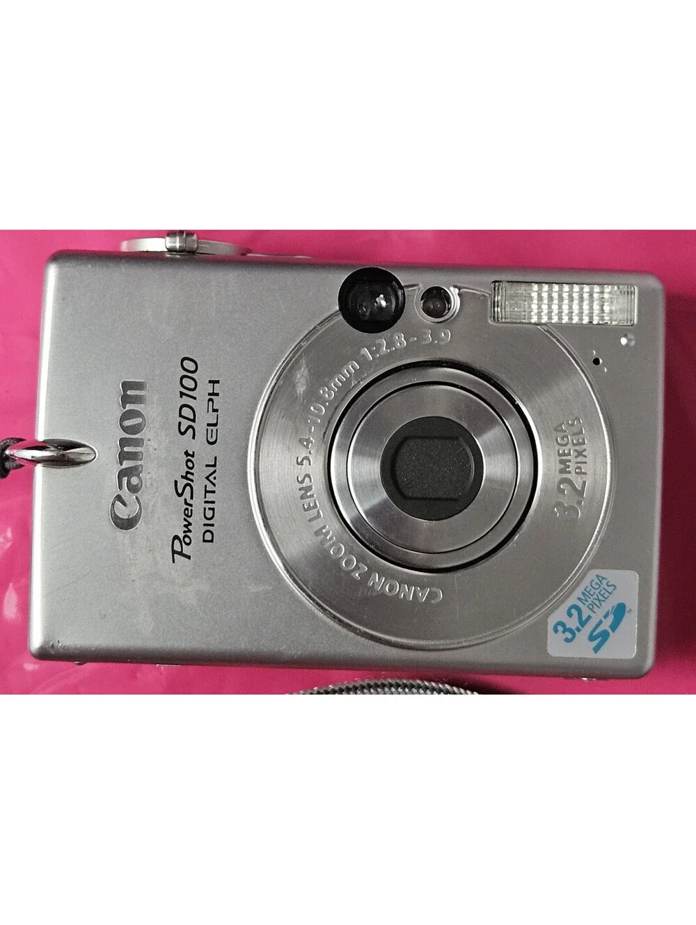Canon PowerShot Digital ELPH SD100 3.2 MP Digital Camera - Silver FOR PARTS ONLY